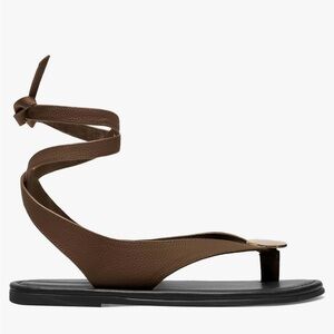 Elegant Brown Wrap Sandals